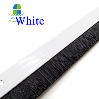 Door Brush Strip Seal Aluminium Windproof Door Bottom Horse Hair Strip Brush Seal