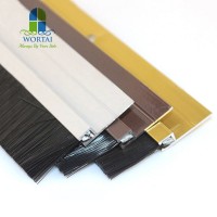 Aluminum Door Bottom Sweep Brush Weather Stripping